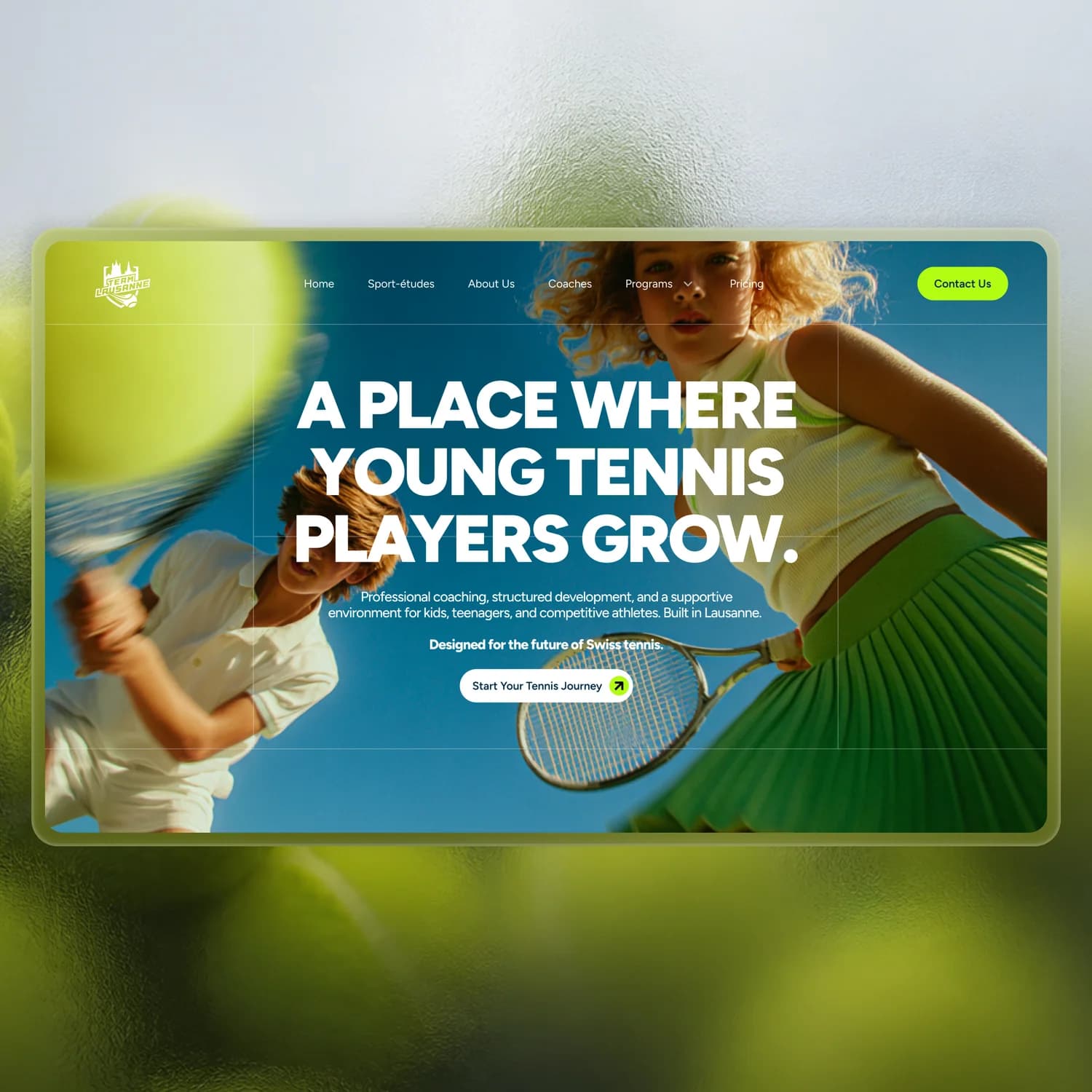Team Lausanne tennis academy project cover